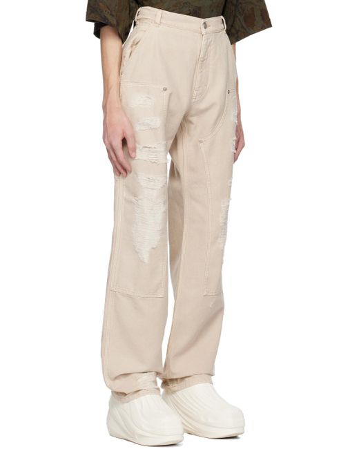1017 ALYX 9SM Natural Destroyed Trousers for men