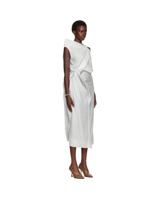 Issey Miyake White Ssense Exclusive Mercury Midi Dress