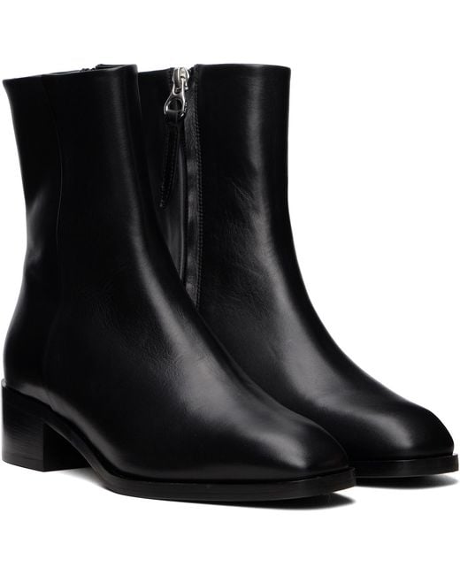 Aeyde Black Lee Leather Ankle Boots