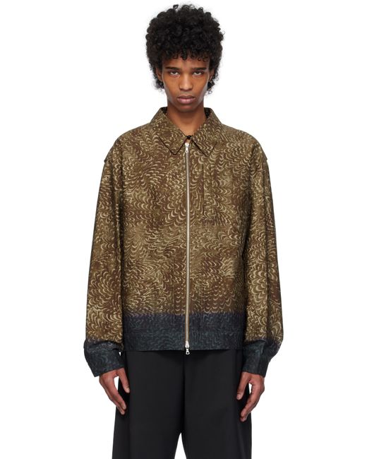 メンズ Dries Van Noten ブラウン コットンドリル ジャケット Black