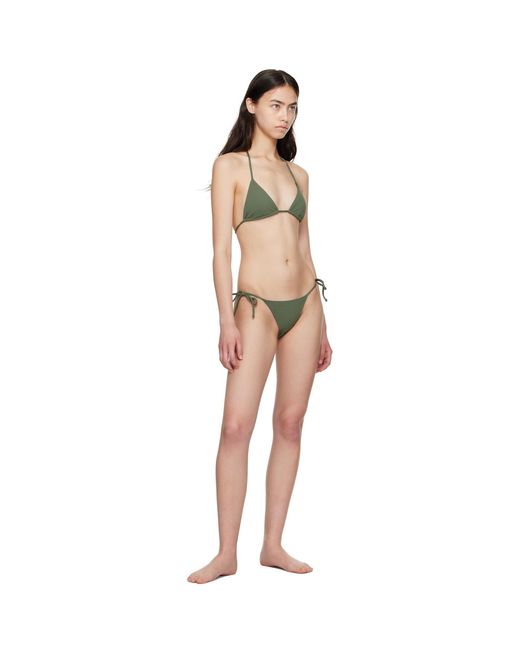 Matteau Black String Triangle Bikini Top