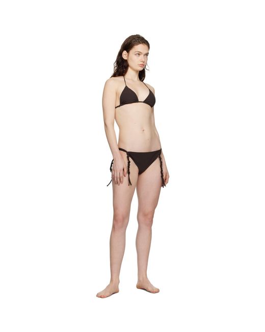 Jil Sander Black Triangle Bikini Top