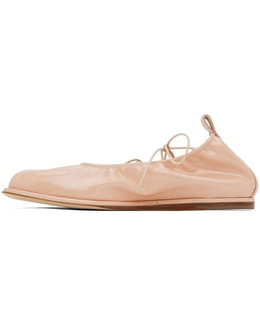 Simone Rocha Black Pink Heart Toe Ballerina Flats