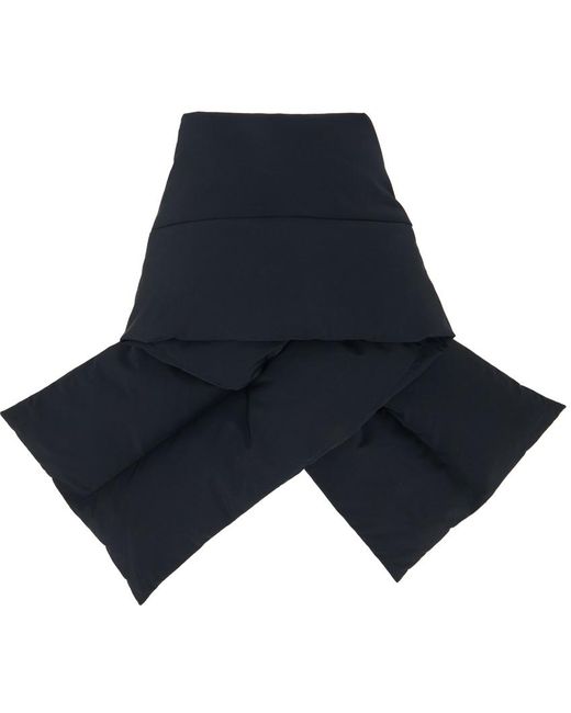 Écharpe noire rembourrée en duvet Jil Sander pour homme en coloris Blue