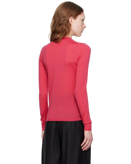 Max Mara Red Pink Pesco Sweater
