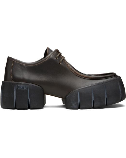 DIESEL Black D-Tex Wb Derbys for men