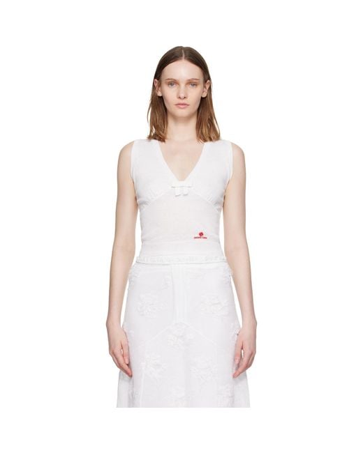 ShuShu/Tong Multicolor Bow Detail V-Neck Knit Tank Top