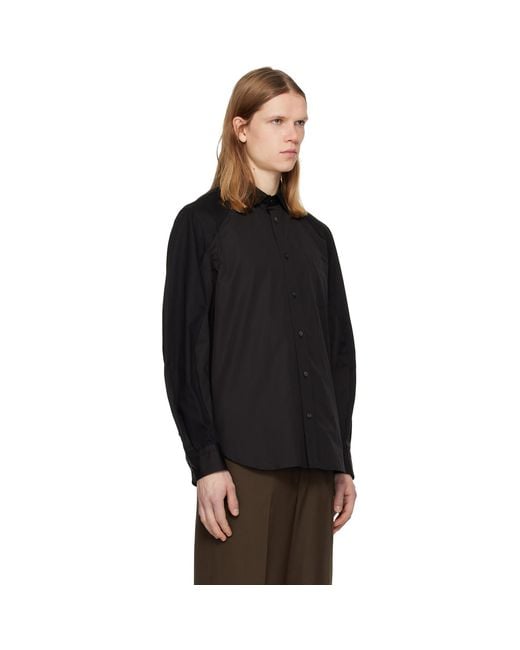 Sacai Black Poplin Shirt for men