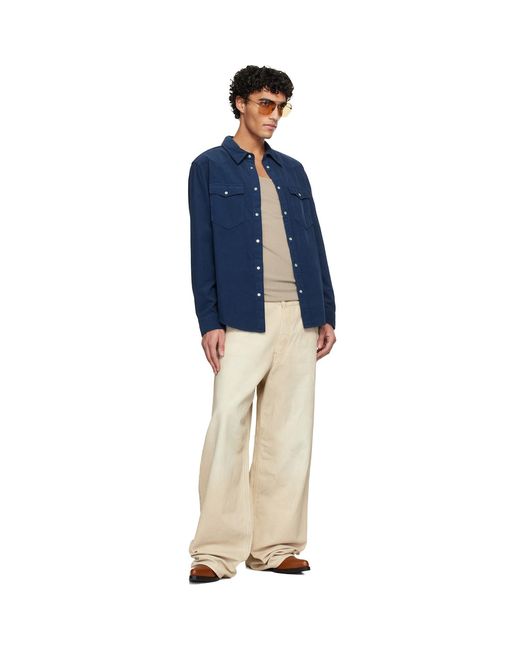 Isabel Marant Blue Vasco Shirt for men