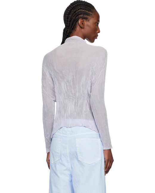 Issey Miyake Chiffon Twist Cardigan in Black | Lyst