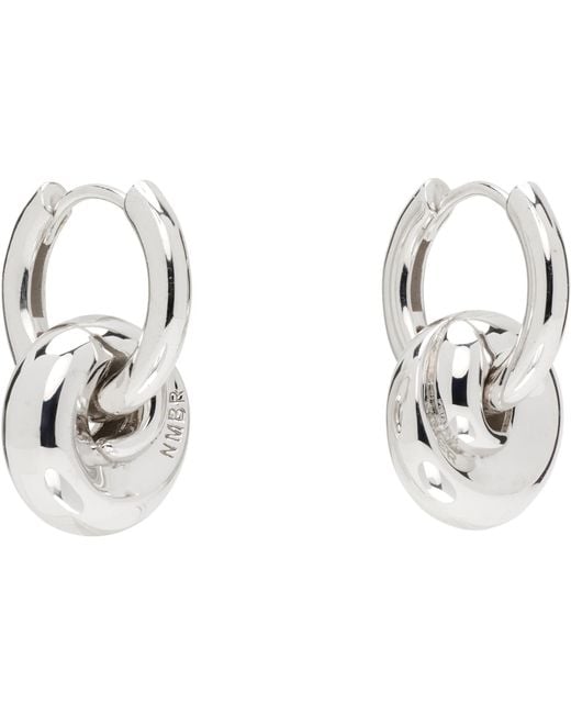 NUMBERING Black #7212 Earrings