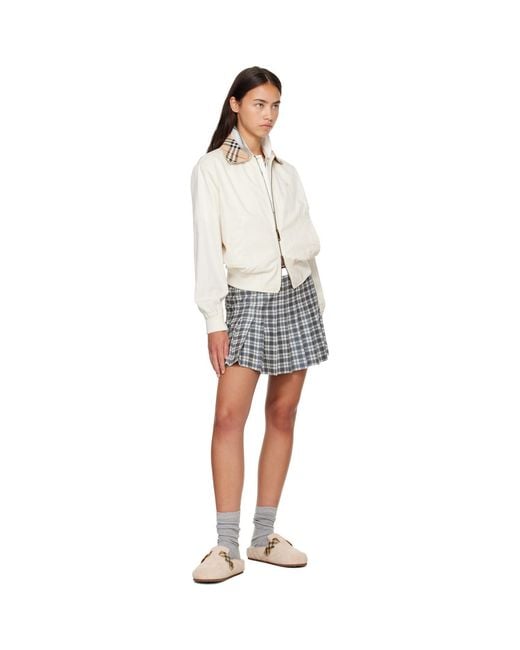 Burberry Natural Check Shearling Urchin Clog Loafers