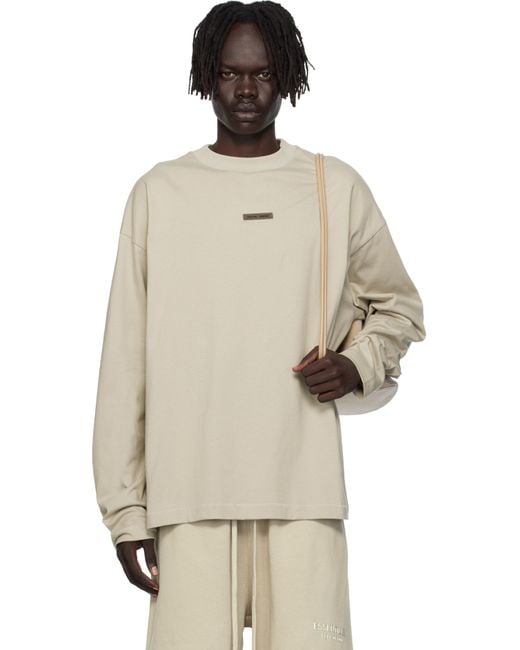 Fear Of God Natural Taupe Classic Fit Long Sleeve T-Shirt for men