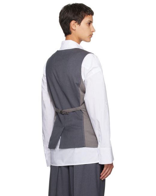 REMAIN Birger Christensen Blue Gray Two-color Vest