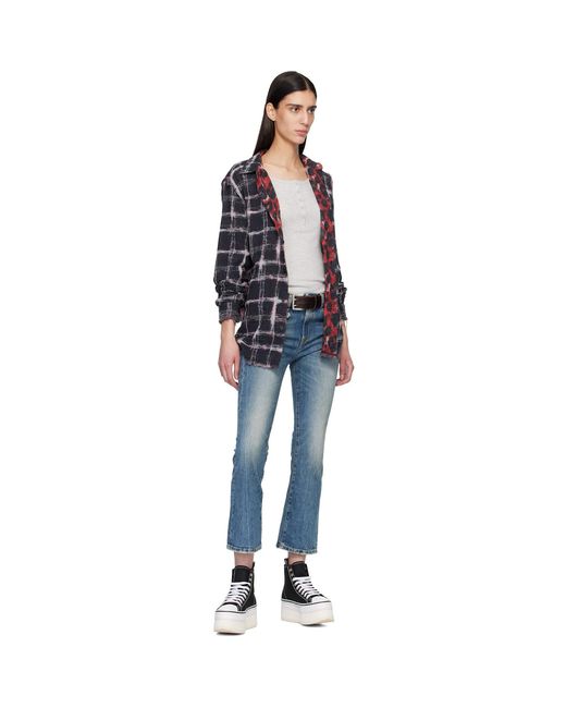 R13 Blue Kick Fit Jeans