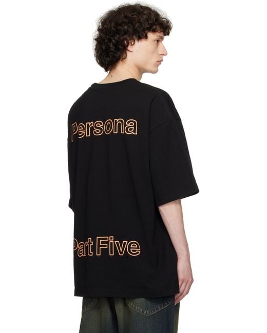 Maison Mihara Yasuhiro Leon Printed T-Shirt in Black for Men | Lyst