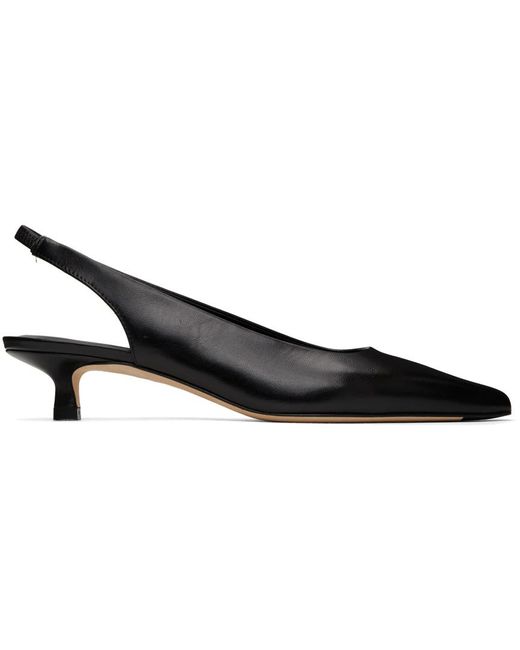 Aeyde Black Valerie Slingback Heels