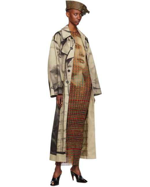 Jean Paul Gaultier マルチカラー Tartan Face マキシワンピース Black