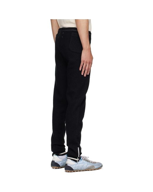 Maison Margiela Black Wool Track Pants for men