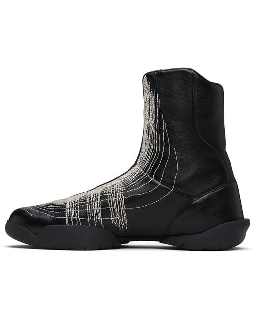 Y-3 Black Regu Hi Sneakers for men
