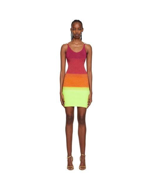 Gcds Black Multicolor Degradé Minidress