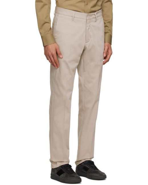 Dunhill White Gray Hardware Chino Trousers for men