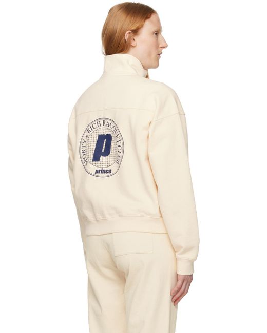 Sporty & Rich Natural Off-white Prince Edition Net Sweatshirt