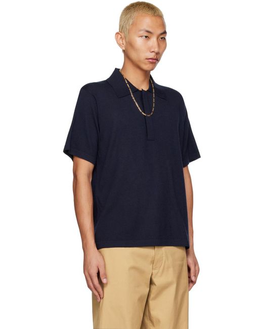 Lisa Yang Blue 'the Charles' Polo for men