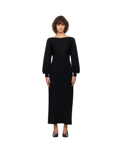 Paloma Wool Black Fa Midi Dress