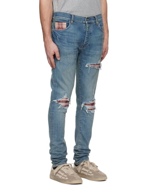 メンズ Amiri ブルー Ma Quad Plaid Mx1 ジーンズ Blue