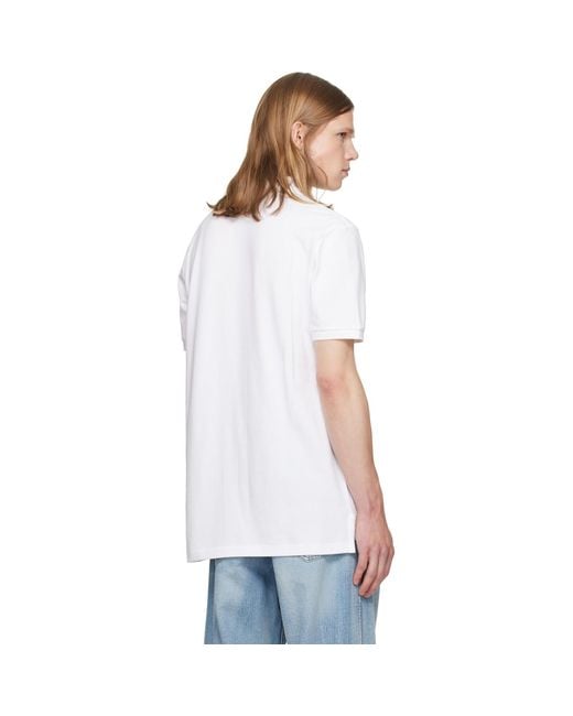 Polo Ralph Lauren White Classic Fit Polo Bear Mesh Polo for men