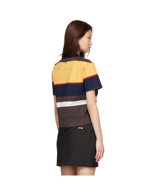 Versace Black Striped Cotton-Jersey Polo