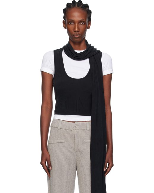 Débardeur Noir À Écharpe Intégrée AYA MUSE en coloris Black