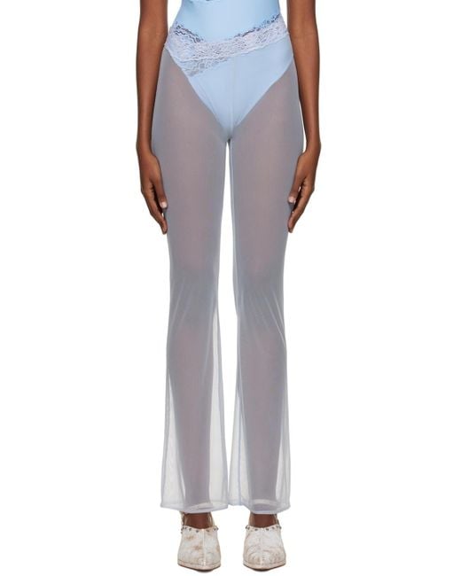 Vaillant Blue Ssense Exclusive Sheer Trousers