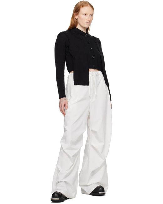 MM6 by Maison Martin Margiela Off-white Drawstring Trousers