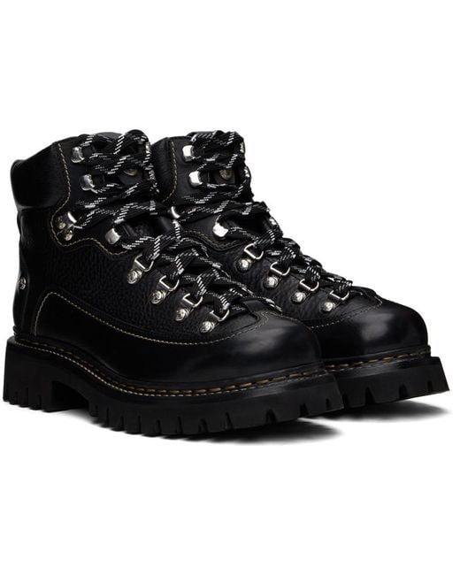 DSquared² Black Canadian Hiking Boots for men