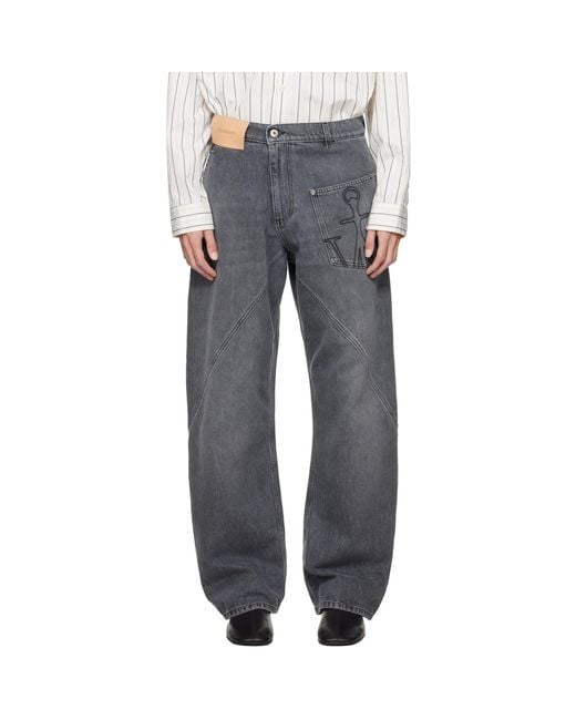 J.W. Anderson Gray Twisted Workwear Jeans for men