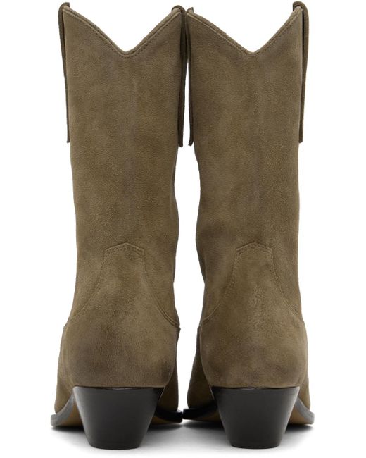 Isabel Marant Green Taupe Duerto Boots
