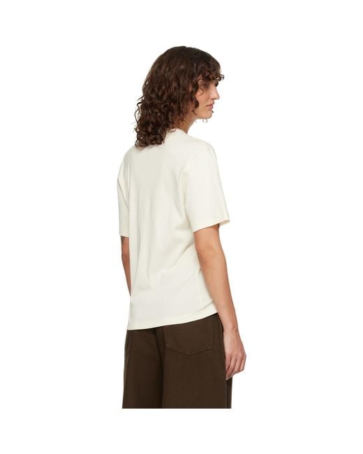 Lemaire White Off- Rib T-Shirt
