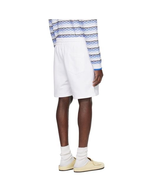 Casablanca White Sweat Shorts for men