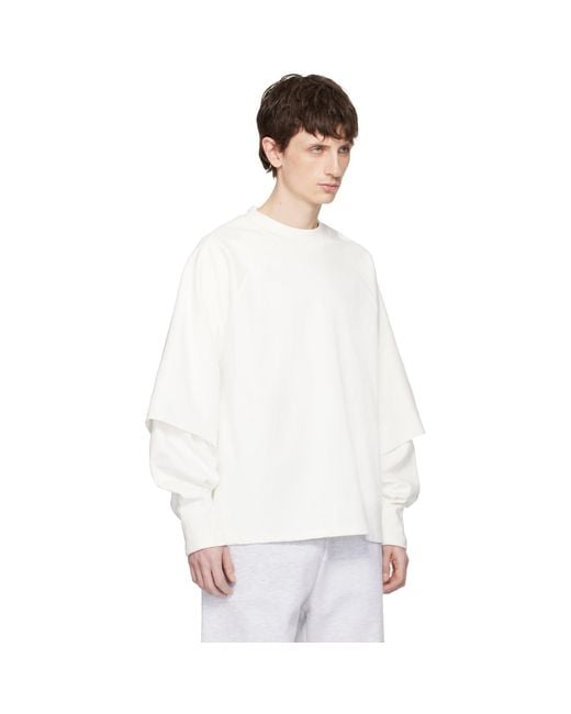 Seventh White Off- Raglan Layered Longsleeve T-Shirt for men