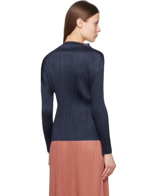 Pleats Please Issey Miyake Blue New Colorful Basics 4 Top