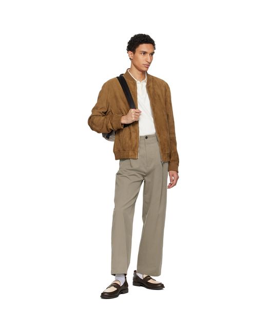 HUGO Gray Taupe Contrast Logo Backpack for men