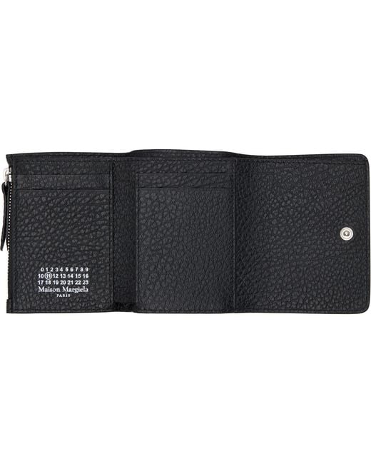 Maison Margiela Black Four Stitches Wallet for men