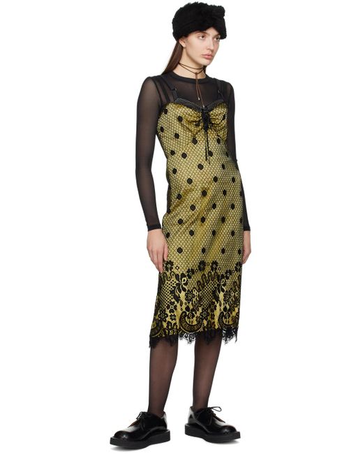 Anna Sui Black Washed Midi Dress