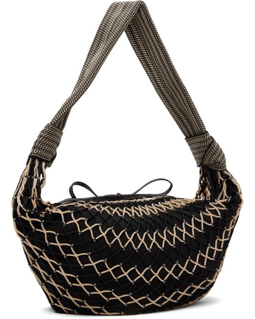 Sac Fortune Croissant Et Noir En Filet Ajouré Par Filt Lemaire en coloris Black