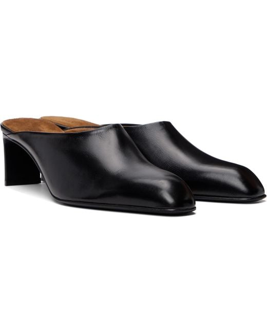 Khaite Black Colt Low Mule Heels
