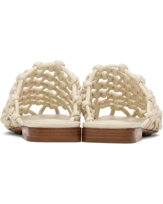 Bottega Veneta Black Supple Lambskin Flat Sandals