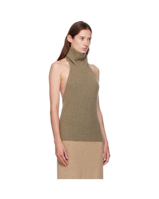 Lisa Yang Brown Taupe Maddie Top