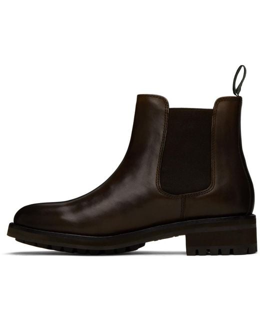 Polo Ralph Lauren Black Brown Bryson Chelsea Boots for men